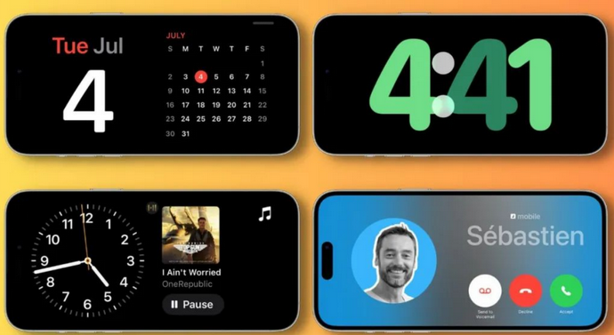 八宿苹果手机维修分享iOS17横屏充电待机显示有什么好处 