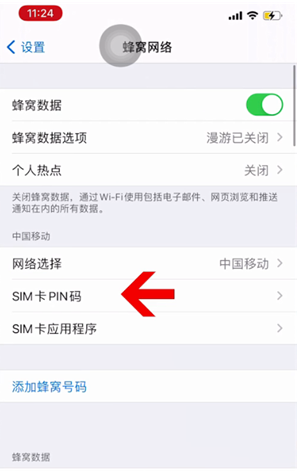 八宿苹果14维修网分享如何给iPhone14的SIM卡设置密码 