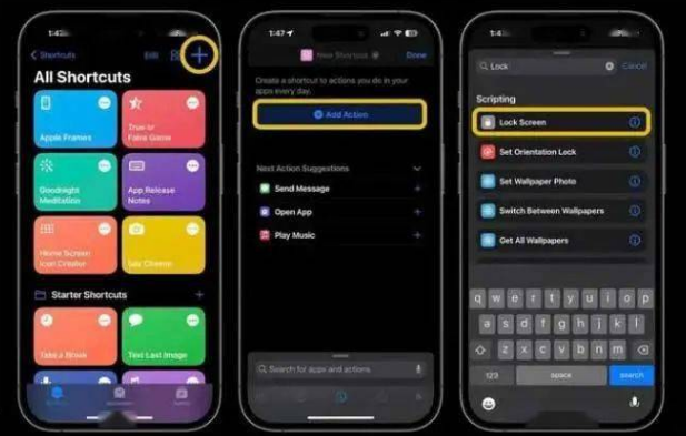 八宿苹果14锁屏维修店分享iPhone14升级iOS16.4后如何创建锁屏快捷方式 